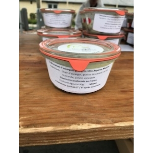 Verrine de 2 douzaines escargots confits à la graisse de canard