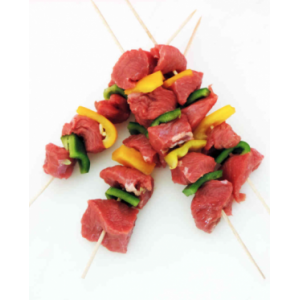 Brochettes de boeuf aux légumes (natures) x 3