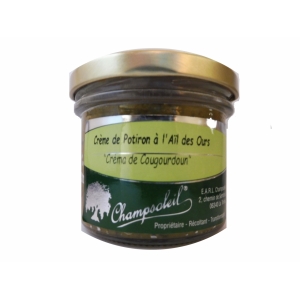 Crème de potiron a l'ail des ours bio