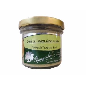 Crème de tomates vertes au basilic bio