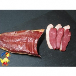 Magret de canard fumé tranché 150g