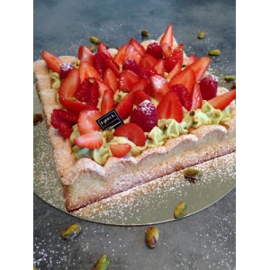 Dacquoise fraises-pistache