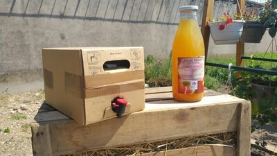 Bouteille de jus de pomme