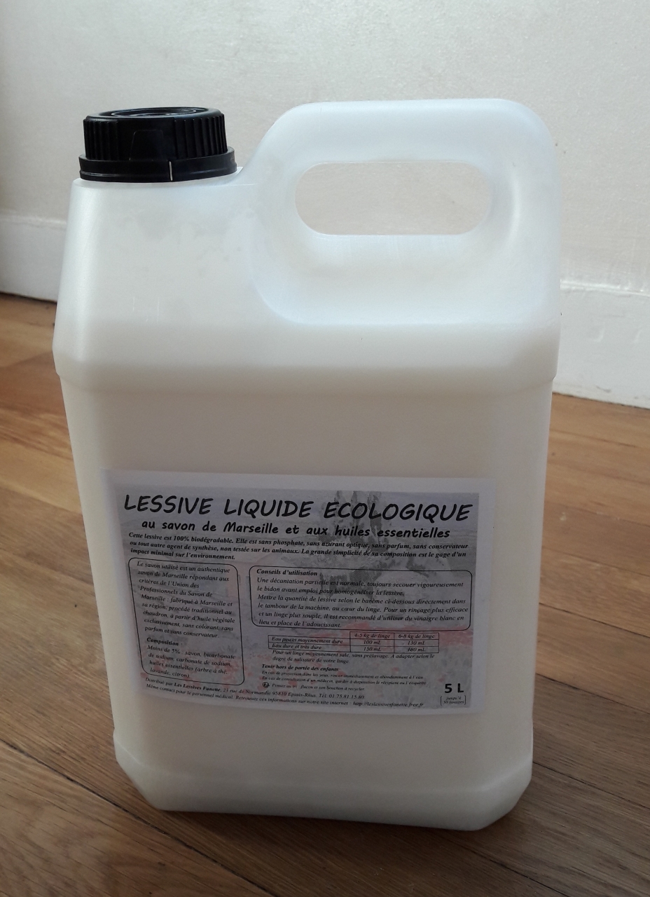 Lessive liquide écologique - 5 L - Les Lessives Fanette 