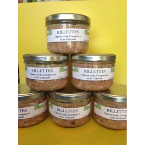 Rillettes de poulets  oignons, courgettes 180g