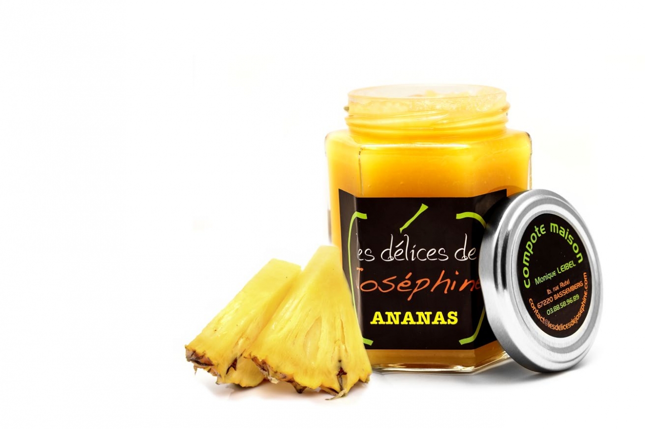 Compote ananas 280 g Les Delices De Josephine Locavor.fr