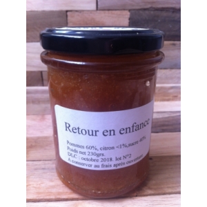 Confiture ' retour en enfance', pomme-citron'