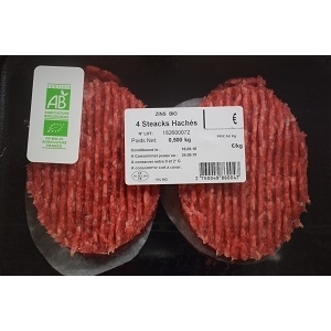 4 steacks hachés