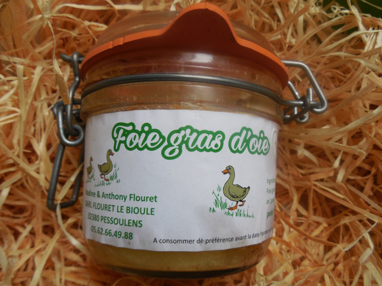 Foie gras d'oie entier 180 g - 180 g - Earl Flouret 