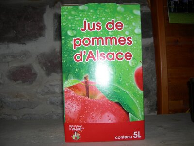 Bag in box de 5 l jus de pom