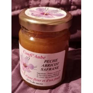 Confi'aube pêche-abricot safranée