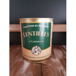 Lentilles vertes cuisinés 800 gr