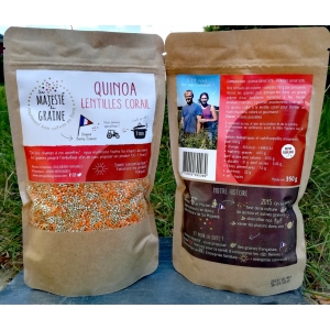 Mélange quinoa/lentilles corail