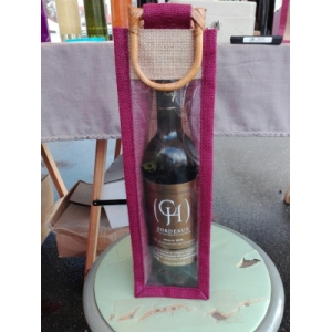 Coffret cadeau jute 1 bouteille