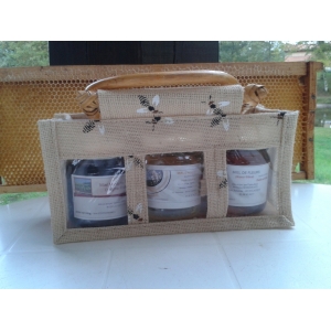 P1 - panier toile 'abeille' à offrir ou à