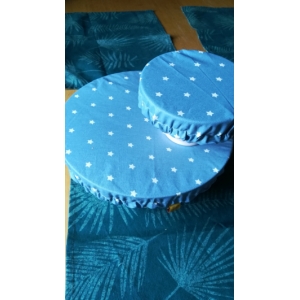 Charlottes de plat, lot de 2 'étoiles bleues'