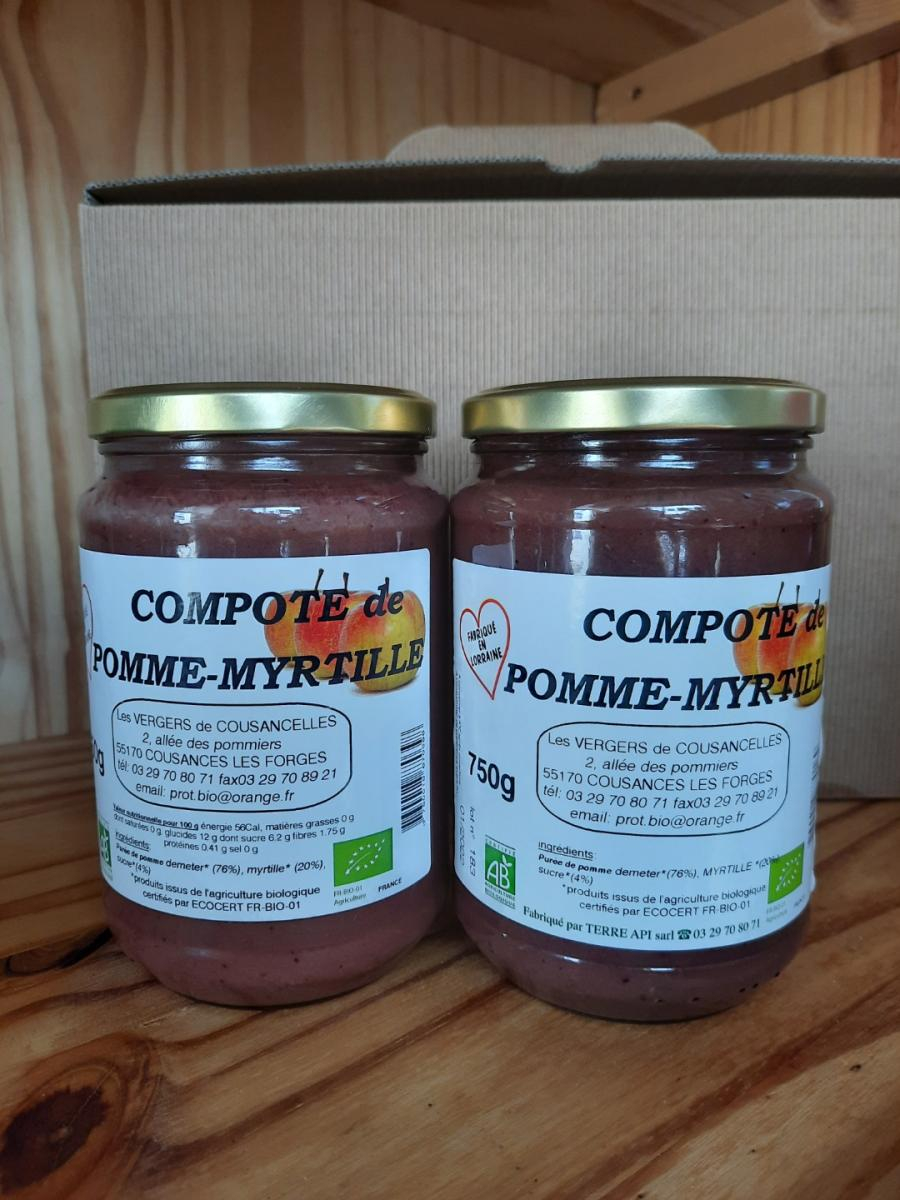 Pur E Compote De Pomme Myrtille Formats Les Vergers De