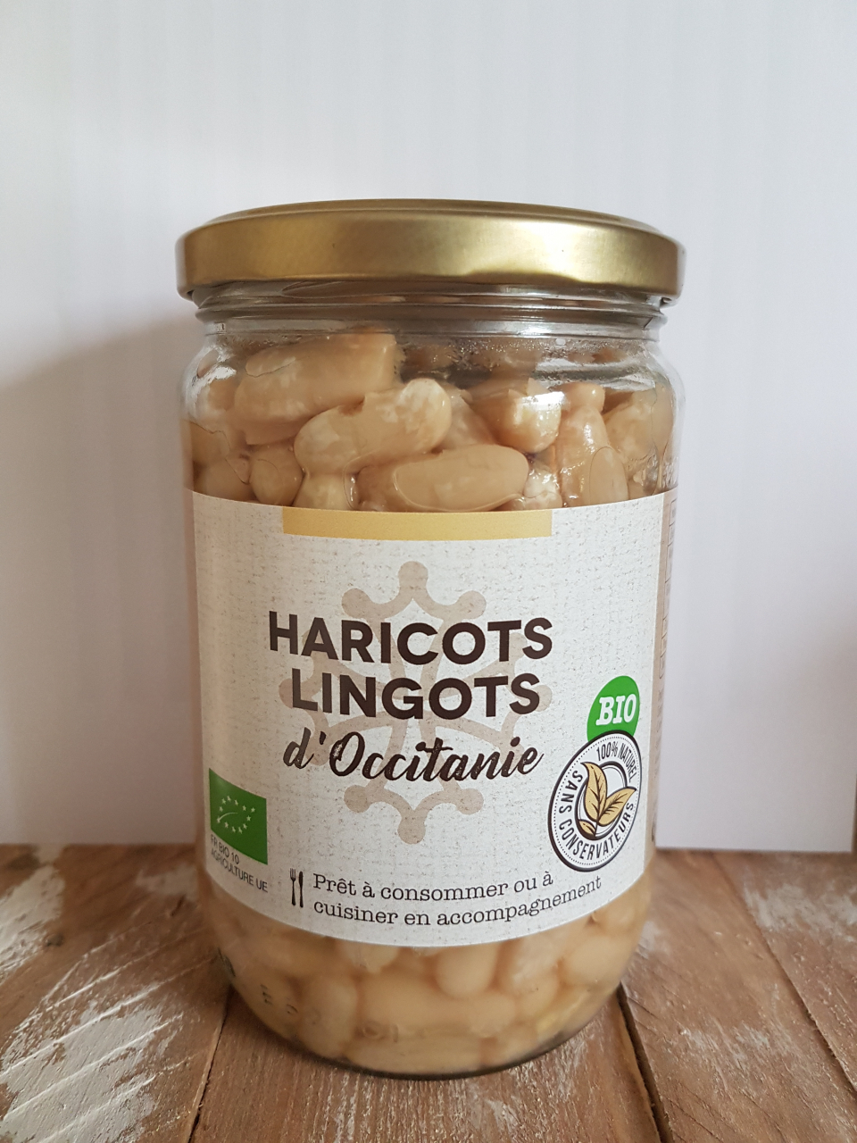 Bocal haricot lingot bio 400 gr - 400 g - Sarl Esca - Locavor.fr