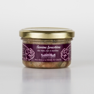 Terrine forestiere aux bolets, cepes et morillons 90g
