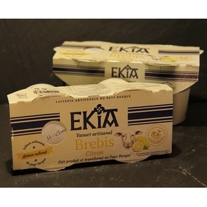Yaourt artisanal de brebis au citron (x2)