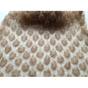 Foulard dentelle camel