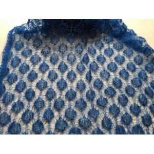 Foulard dentelle bleu