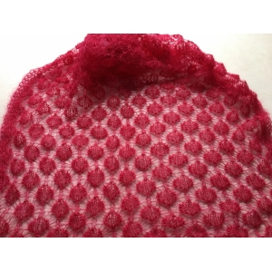 Foulard dentelle framboise