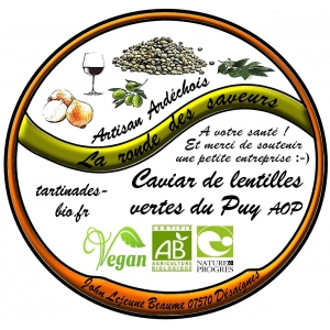 Caviar de lentilles vertes du puy aop