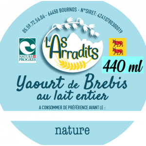 Yaourt au lait de brebis nature