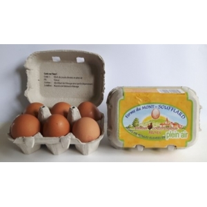 Boite de 6 oeufs (moyen)