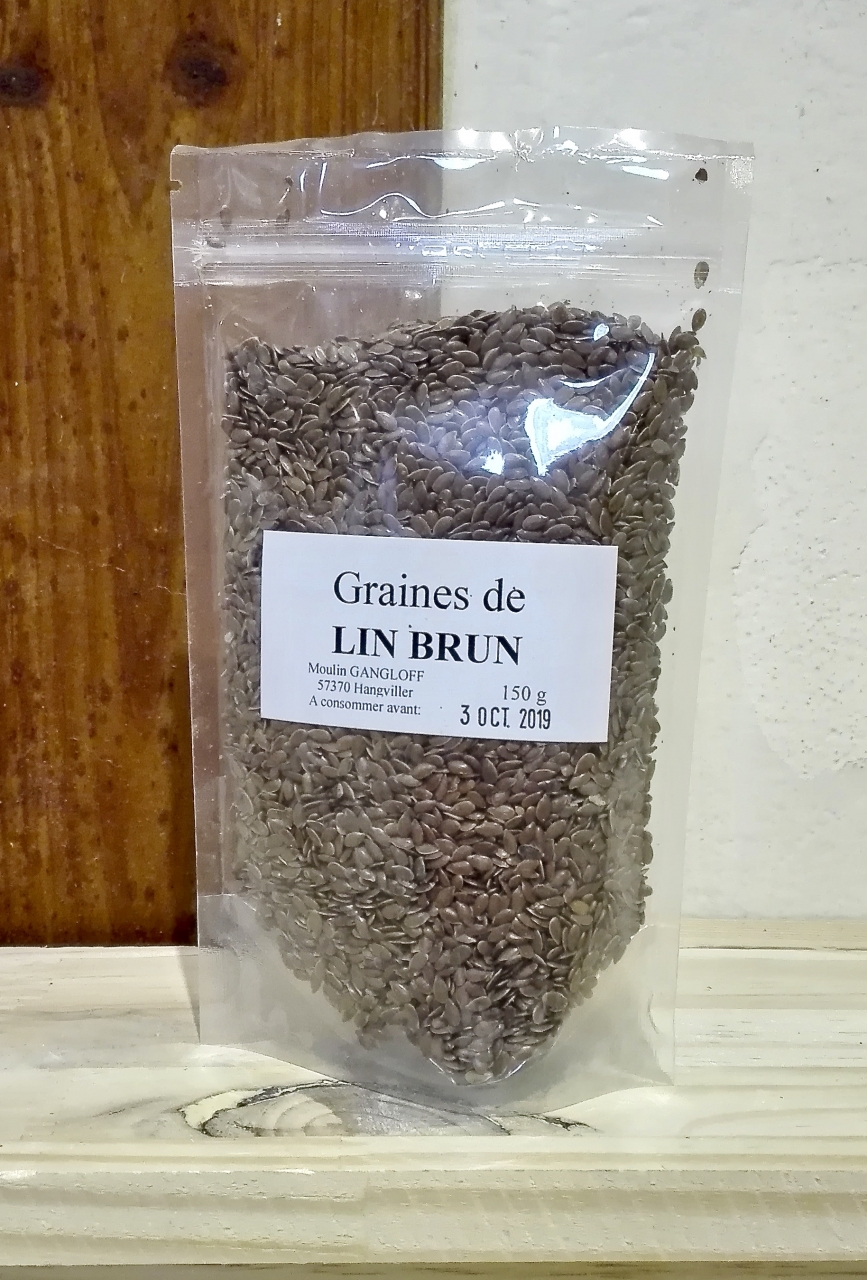Graines de lin brun - 150 g - Moulin Gangloff 