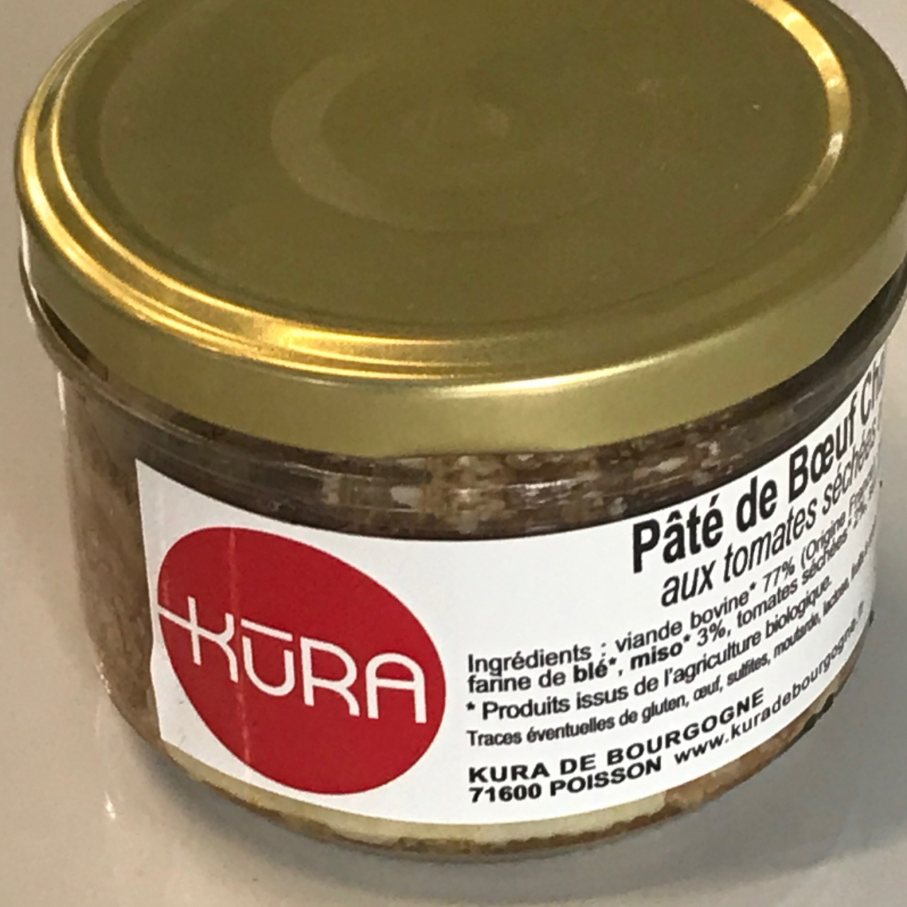P t De Boeuf Charolais Bio Au Miso Et Tomates S ch es 180 G Kura 