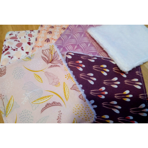 Lingette lavable 'pourpre'