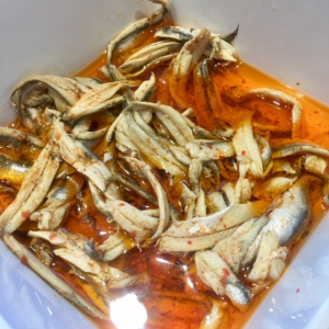 Filets d'anchois à l'orientale