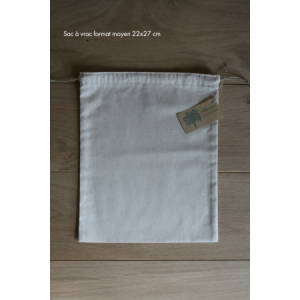 Sac à vrac en coton bio - moyen