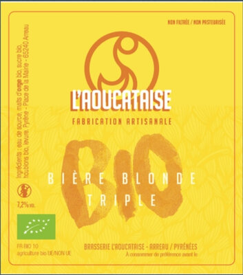 Bière blonde triple bio 7,2°