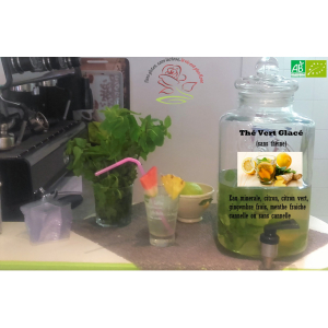 Thé vert glacé (sans théine) detox