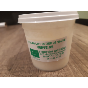 Flan au lait entier de vache vervein