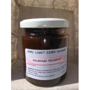 Confiture rhubarbe pruneaux