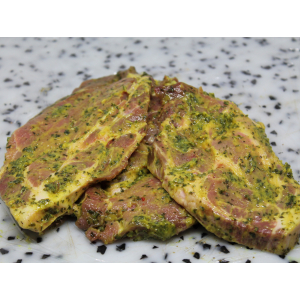 Echine de porc mariné à l'ail des