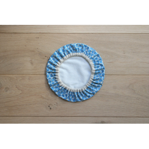 Couvre-plat moyen - bleu fleuri