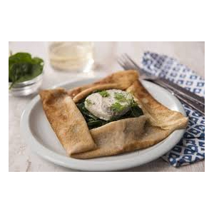 2 galettes de sarrasin épinards chèvre et noix