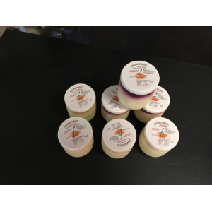 Yaourt nature coulis cassis pot en verre