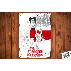 Plaque métal - elsass isch bombisch