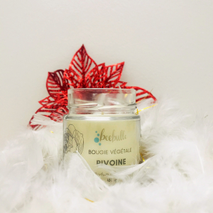 Bougie végétale pivoine