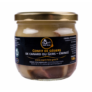 Confit de gésiers de canard du gers - emincé 180 g