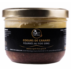 Coeurs de canard fourrés au foie gras du gers - 250 g