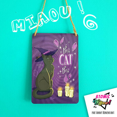 Chat - petite déco en métal - abra cat abra