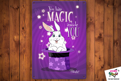 Lapin – grande déco en métal – magic inside you