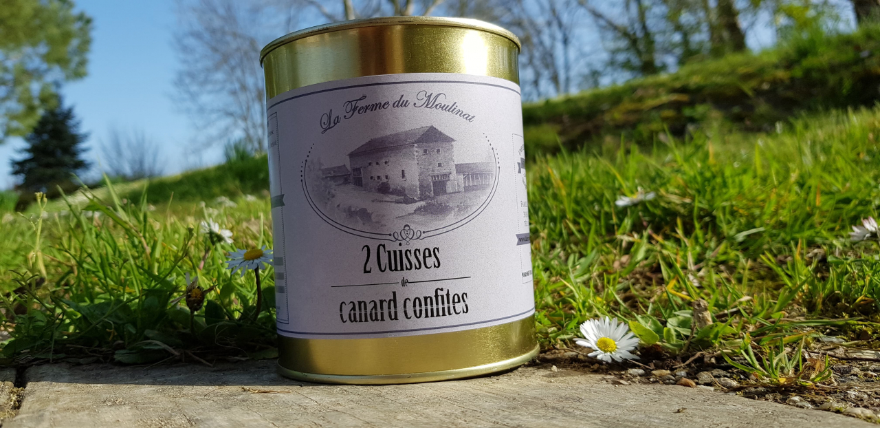 2 cuisses de canard confites - 2 u - La Ferme Du Moulinat - Locavor.fr